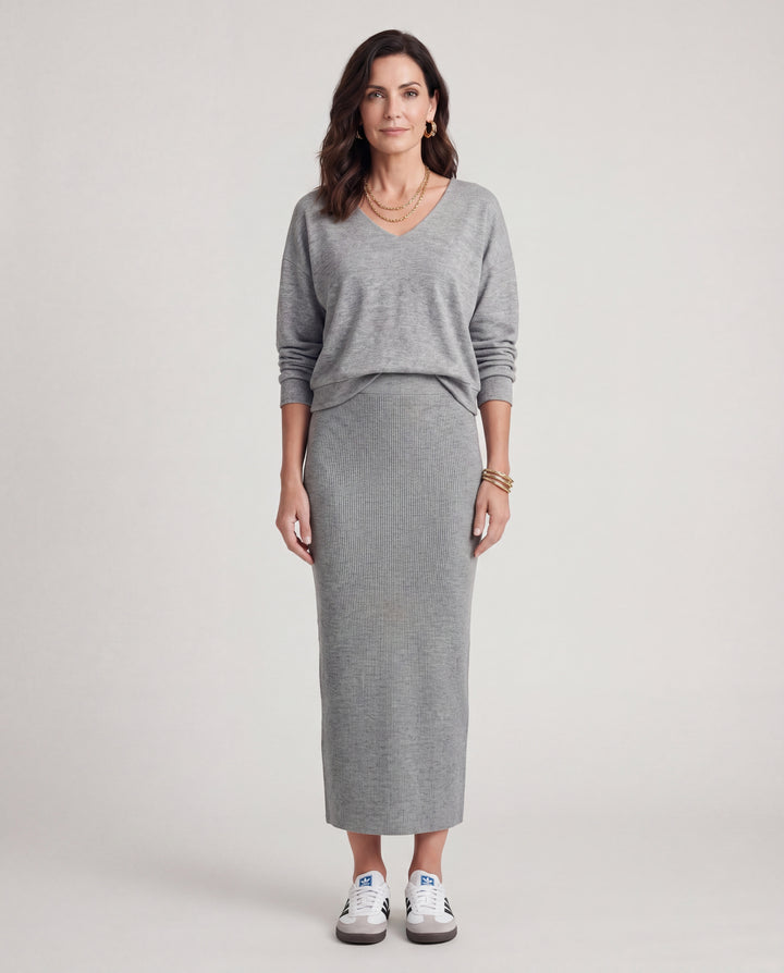Tara | Two-piece Set with Top and Midi Skirt