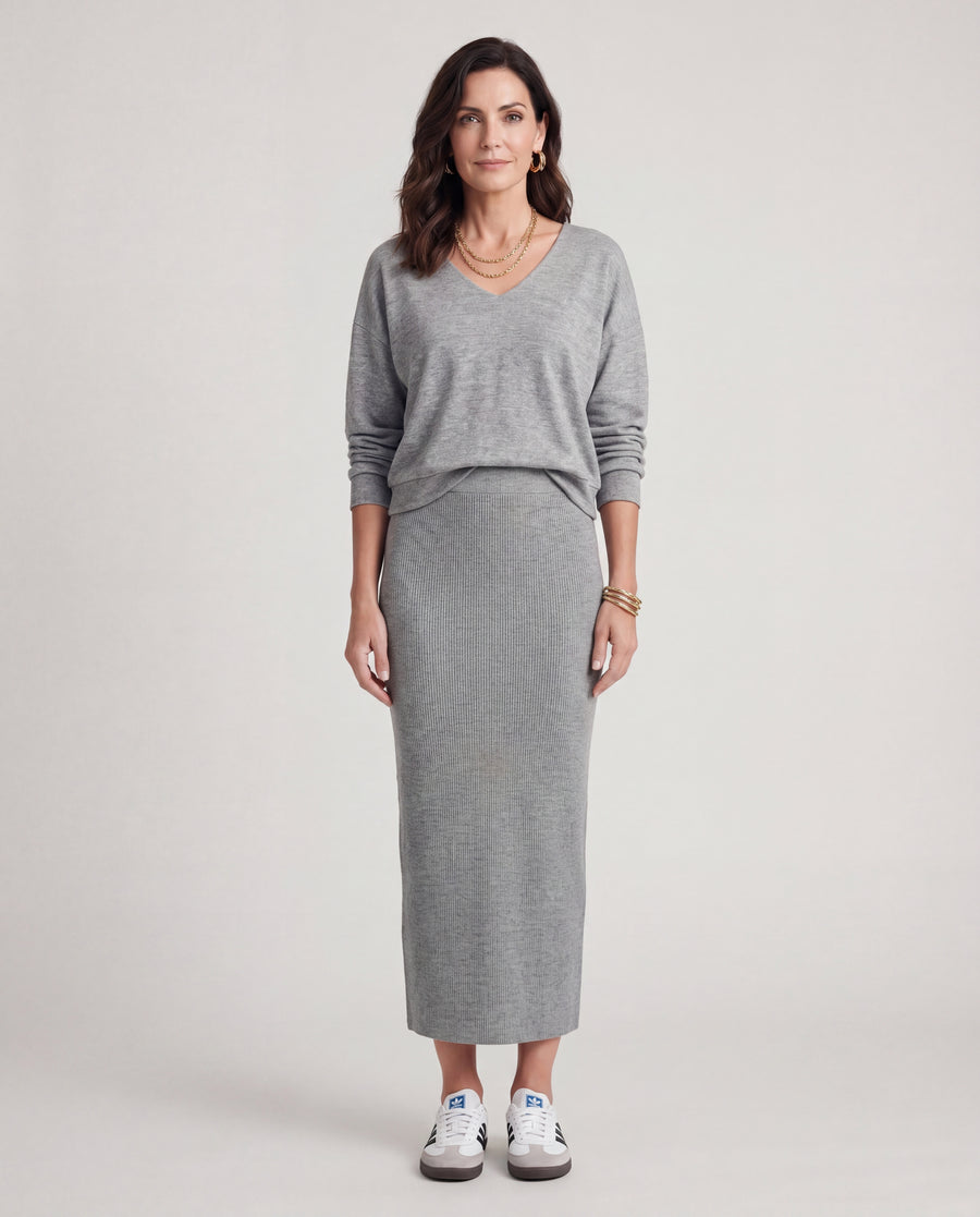 Tara | Two-piece Set with Top and Midi Skirt