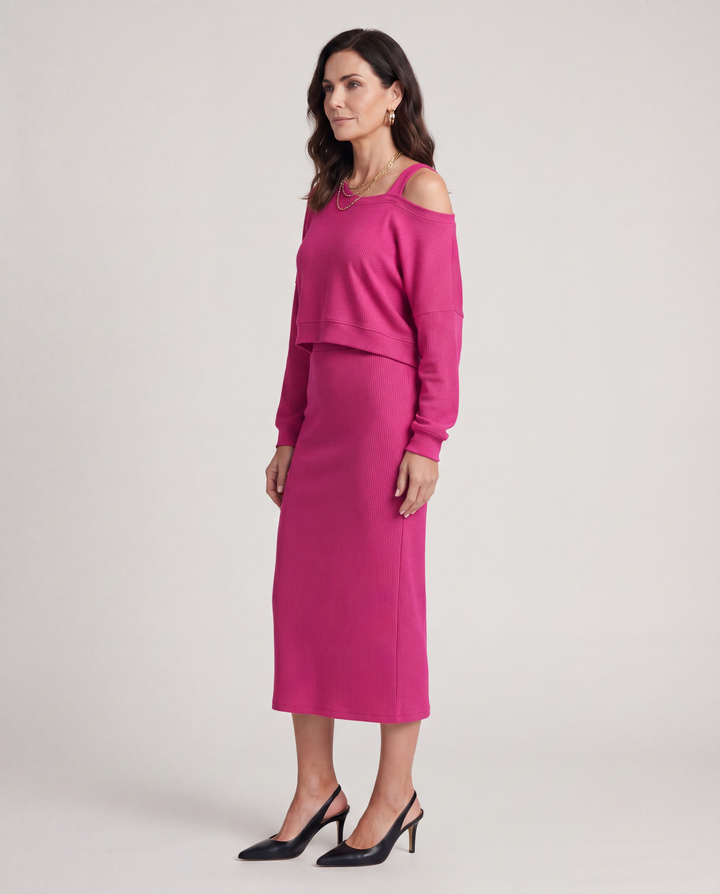Tara | Two-piece Set with Top and Midi Skirt